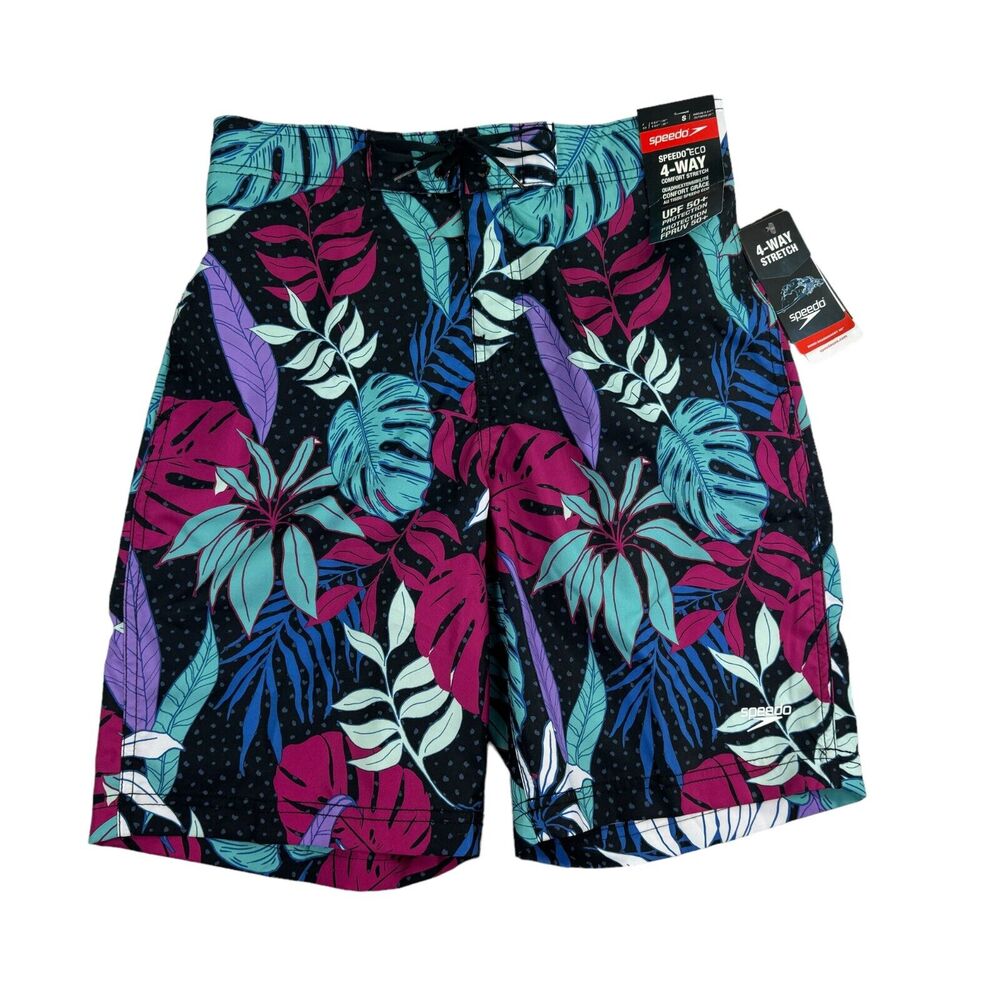 Speedo Mens Bondi Tropical 8.5" Mesh Lined Board Shorts Multicolor S